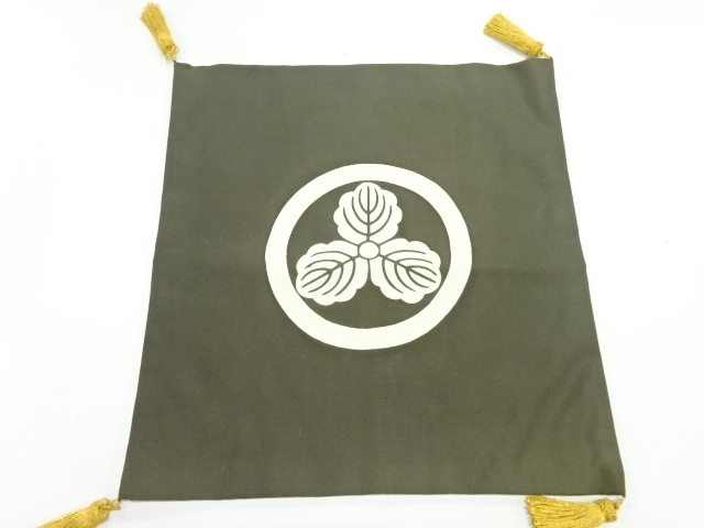 JAPANESE KIMONO / ANTIQUE FUKUSA / SHIOZE / FAMILY CREST